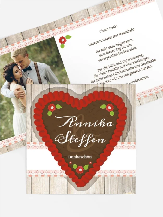 Dankeskarte Hochzeit "München" Dankeskarte Hochzeit "München"