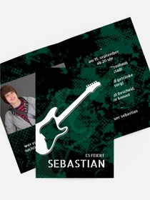 Einladung zum Geburtstag Karte Guitar Einladung zum Geburtstag Karte Guitar