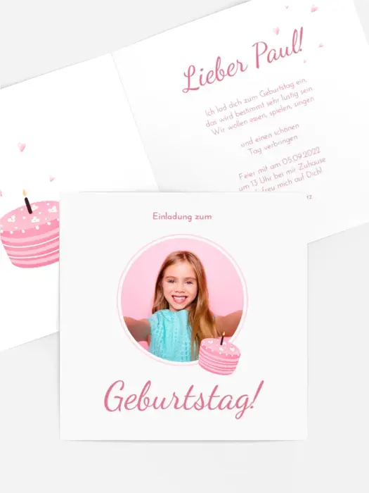 Geburtstagseinladung Köstlicher Kuchen