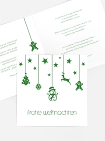 Grußkarte zu Weihnachten Geschäftlich Schmuckelemente