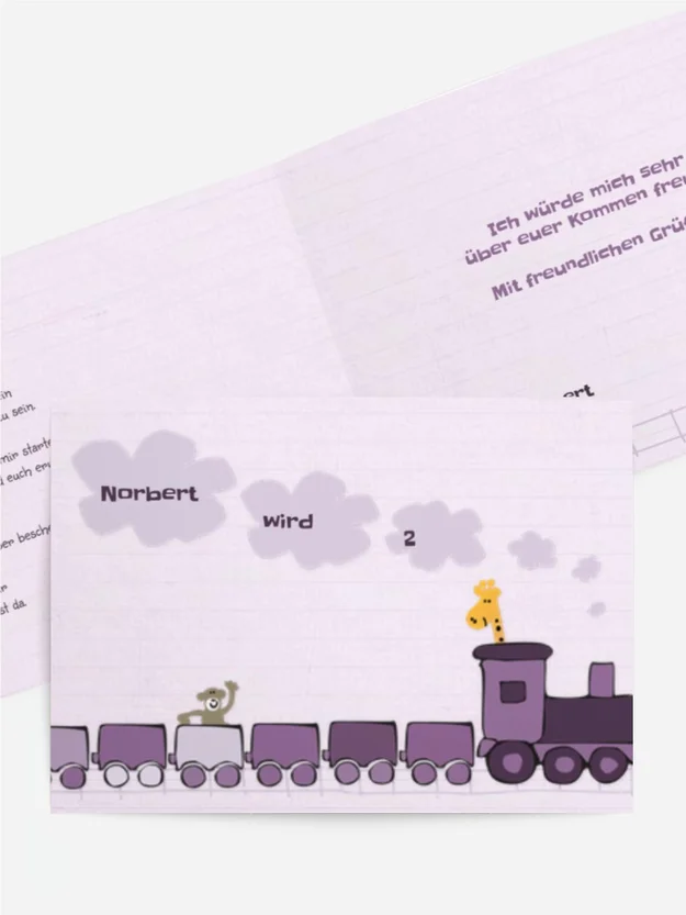 Kindergeburtstagseinladung "Zoozug"