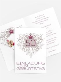 Einladung zum Geburtstag Krone 50 Foto Einladung zum Geburtstag Krone 50 Foto