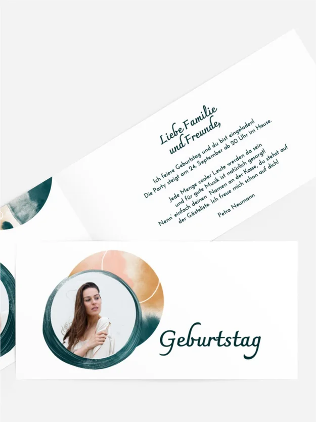 Geburtstagseinladung Smaragdkreis