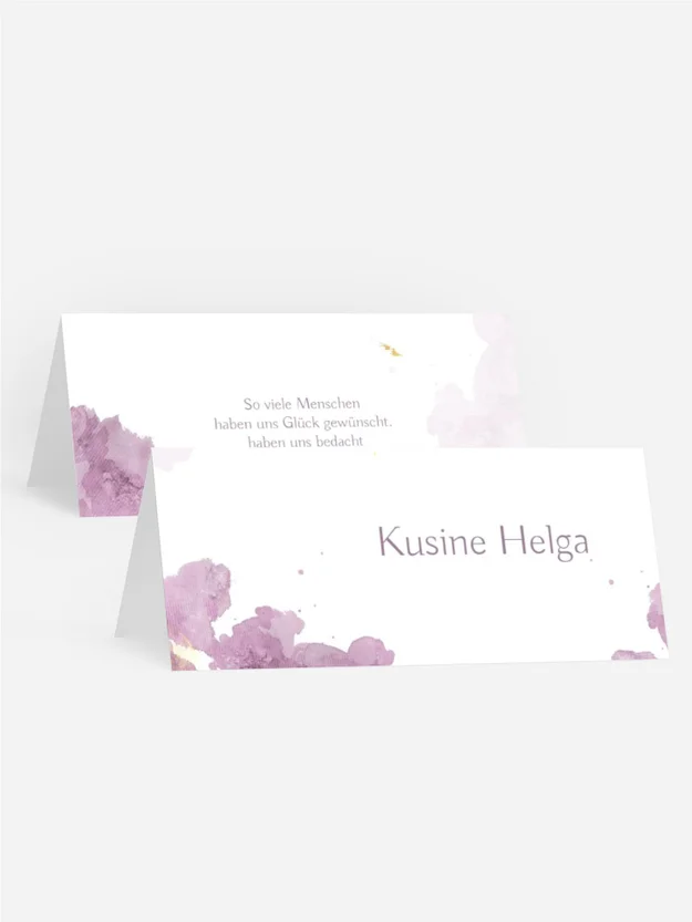 Tischkarte Rosenstaub