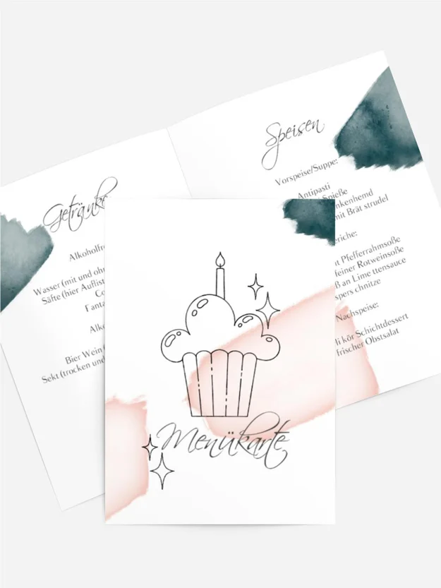 Menükarte Geburtstag Ein besonderer Tag Menükarte Geburtstag Ein besonderer Tag