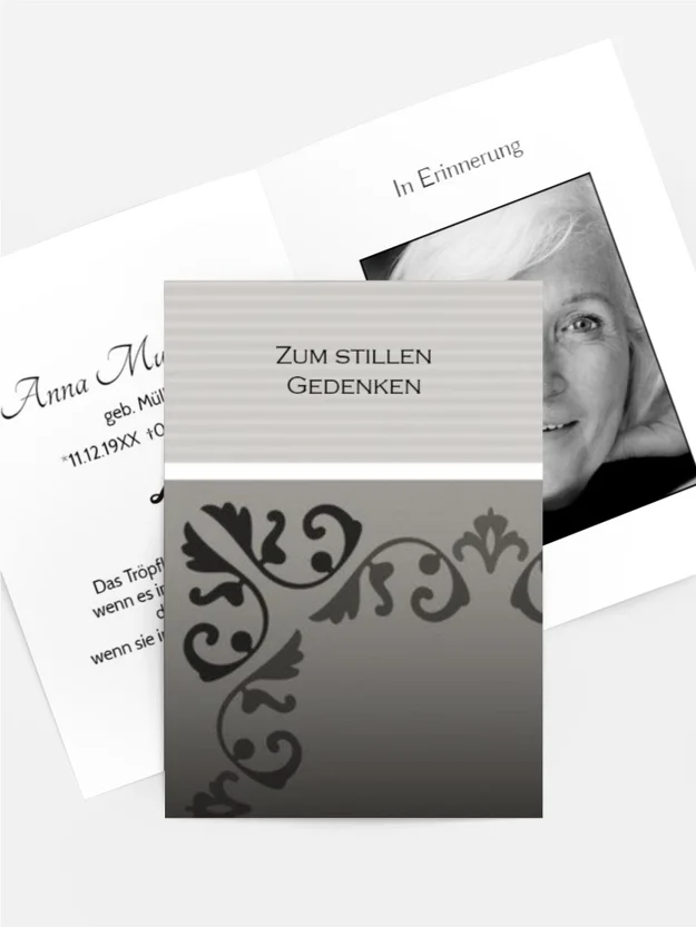 Sterbebildkarte Briefpapier Sterbebildkarte Briefpapier