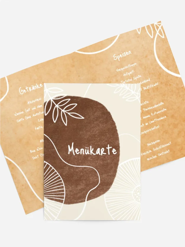 Menükarte Geburtstag  Gelbe Flecken
