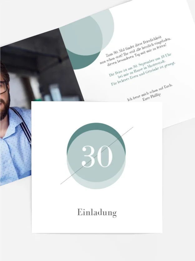 Einladung zum 30. Geburtstag Formvergnügen