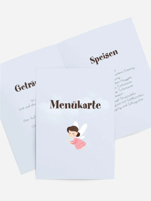 Menükarte Geburtstag  Märchenträume