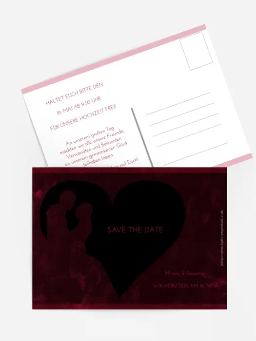 Save The Date Hochzeit Liebespärchen
