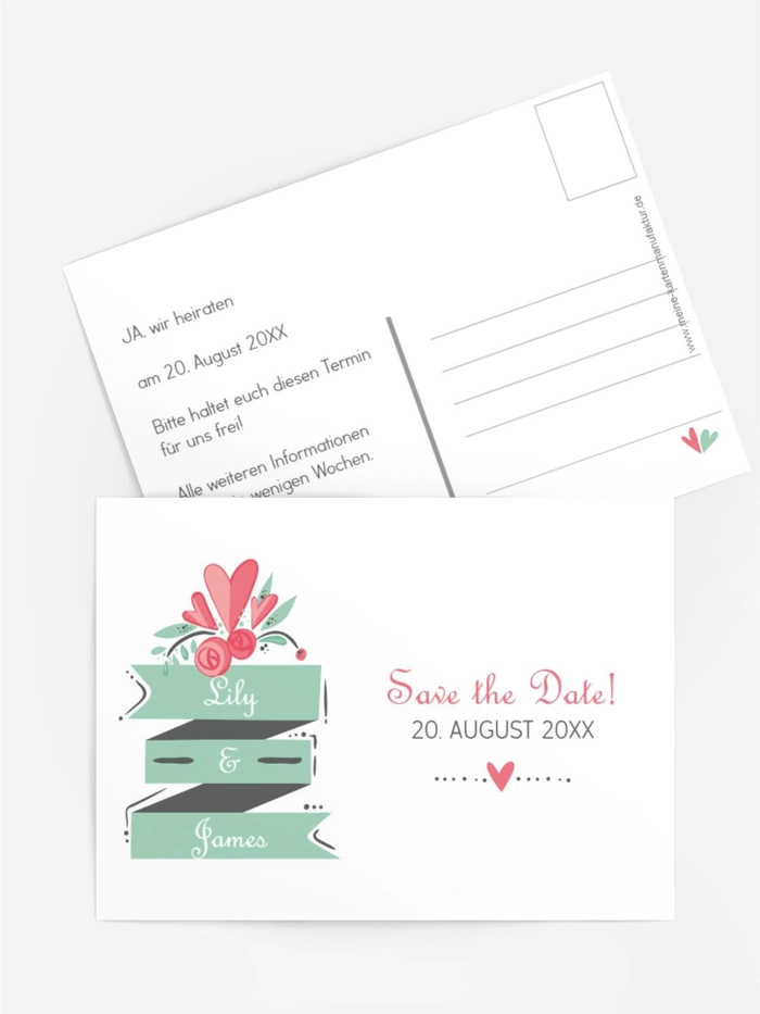 Hochzeit Save the Date Du & Ich