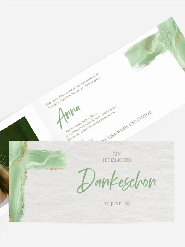 Dankeskarte Firmung Ölfarben