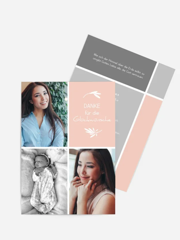 Dankeskarte zur Konfirmation flächig schön