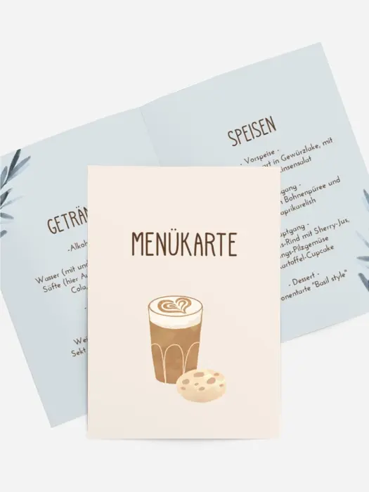 Menükarte Geburtstag Musikparty
