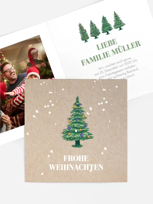 Einladung Weihnachten Hauptbaum