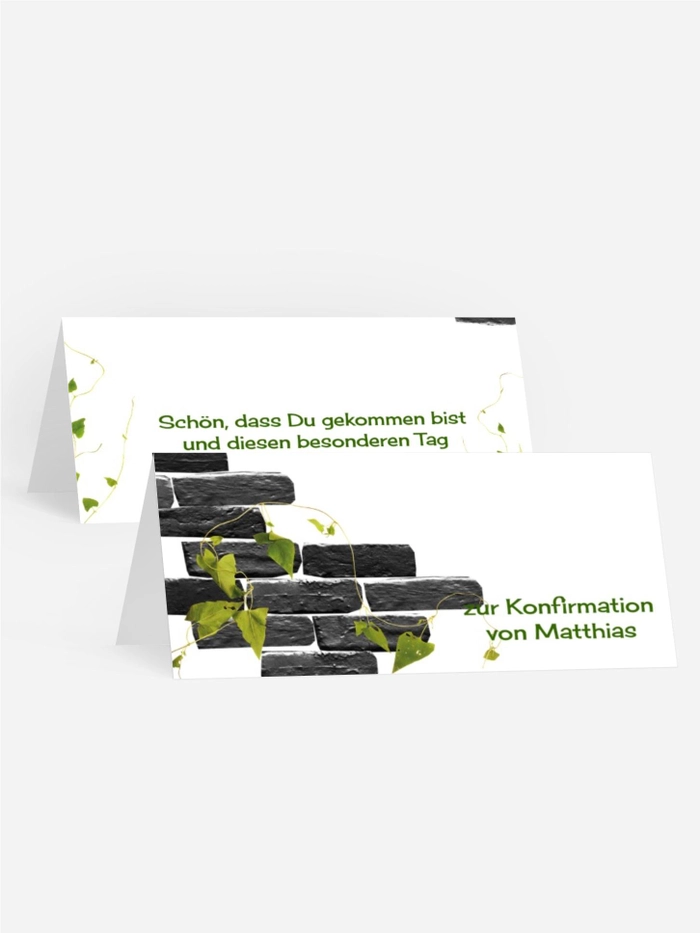 Tischkarte Konfirmation Efeu Tischkarte Konfirmation Efeu