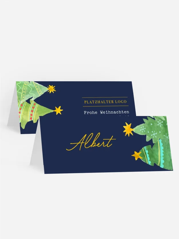 Tischkarte Weihnachten Weihnachtswald