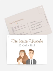 Ballonflugkarte Für immer Eins