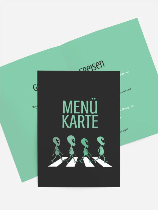 Menükarte Geburtstag Außerirdische