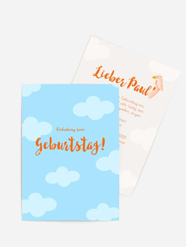 Geburtstagseinladung Bewölkter Himmel