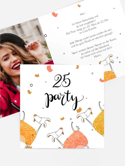 Geburtstagseinladung Dancing sheep