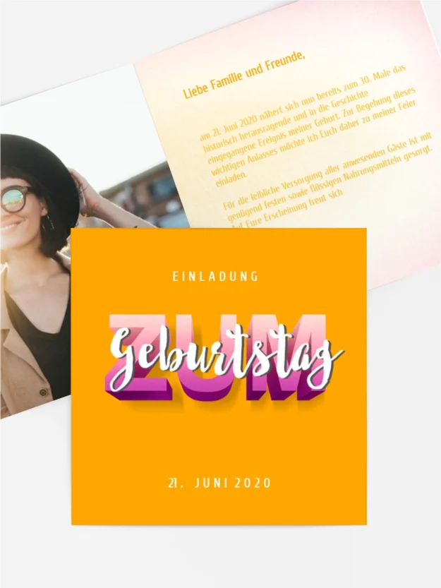 Geburtstagseinladung Blutorange Geburtstagseinladung Blutorange