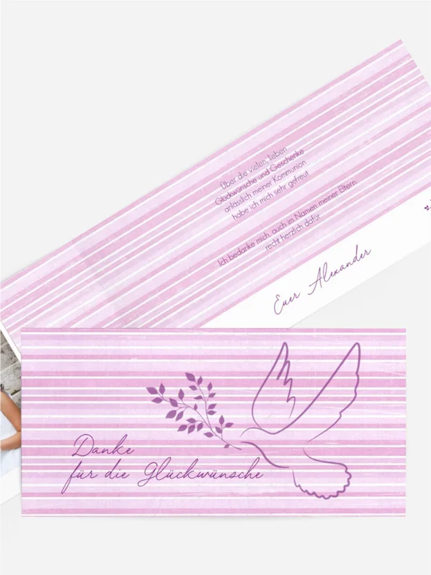 Dankeskarte Kommunion_Taube 2