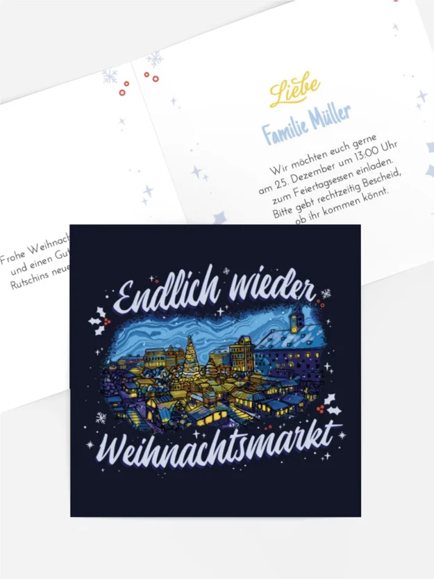 Einladung Weihnachten Sternenklare Nacht