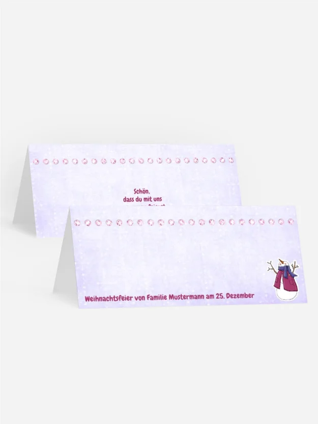 Weihnachtstischkarte Comic