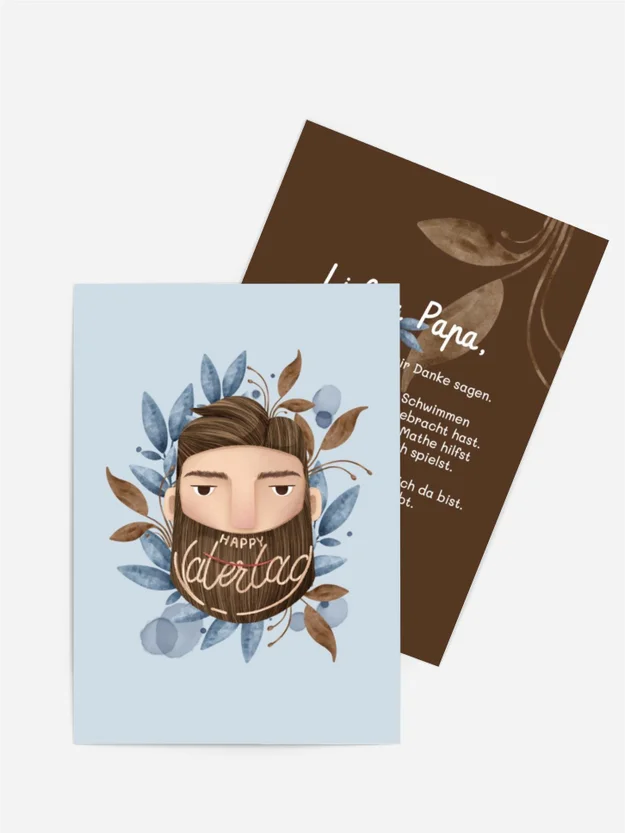 Vatertagskarte Bartstärke