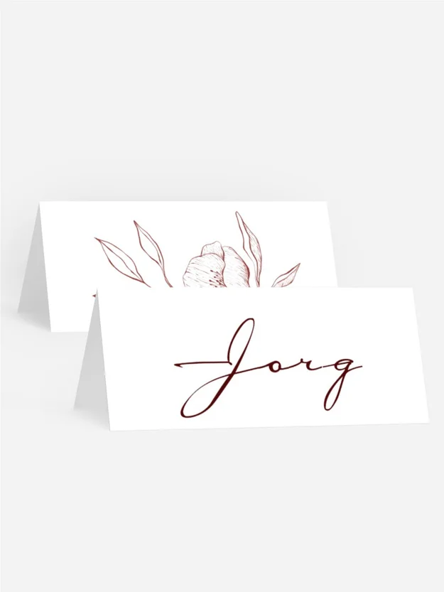 Tischkarte Geburtstag einfaches Blumenbeet Tischkarte Geburtstag einfaches Blumenbeet