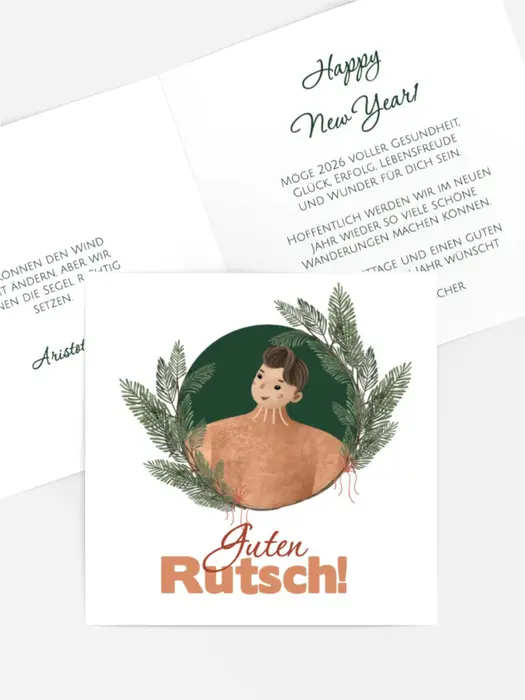 Neujahrskarte Neujahrsporträt Neujahrskarte Neujahrsporträt