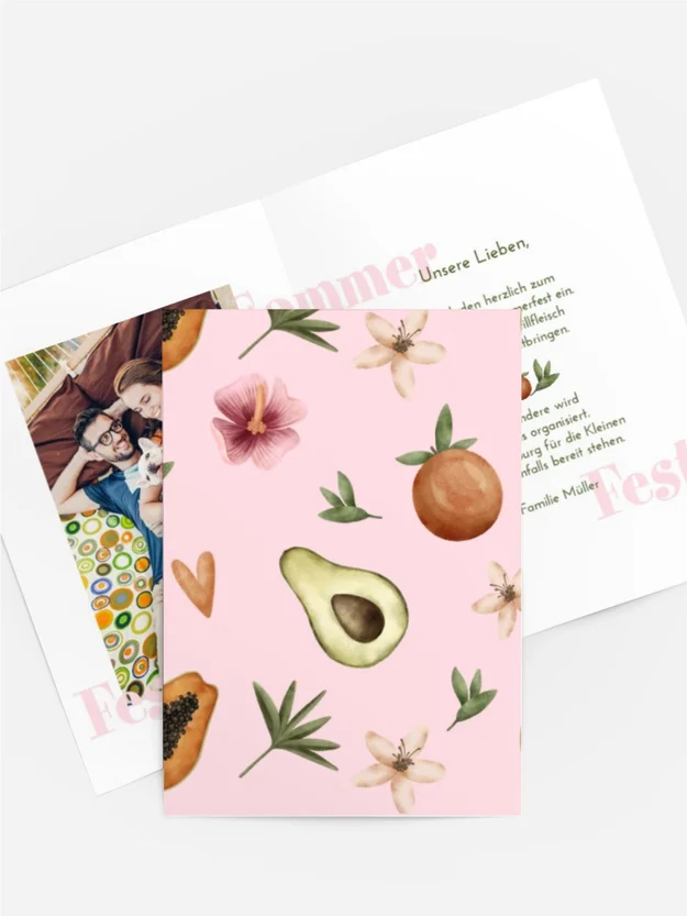 Sommerfest Einladung Fruchtmuster Sommerfest Einladung Fruchtmuster