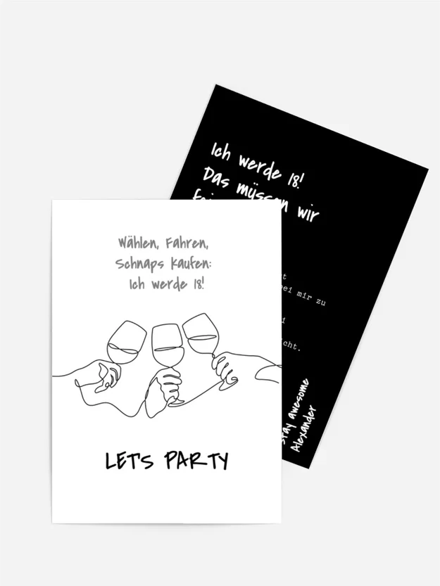 Geburtstagseinladung Du kannst trinken Geburtstagseinladung Du kannst trinken