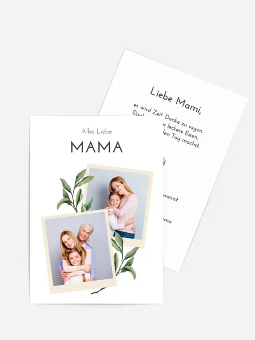 Grußkarte zum Muttertag Mit Liebe für Mama