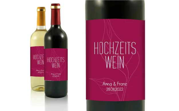 Hochzeit Flaschenetiketten Lila Hochzeit