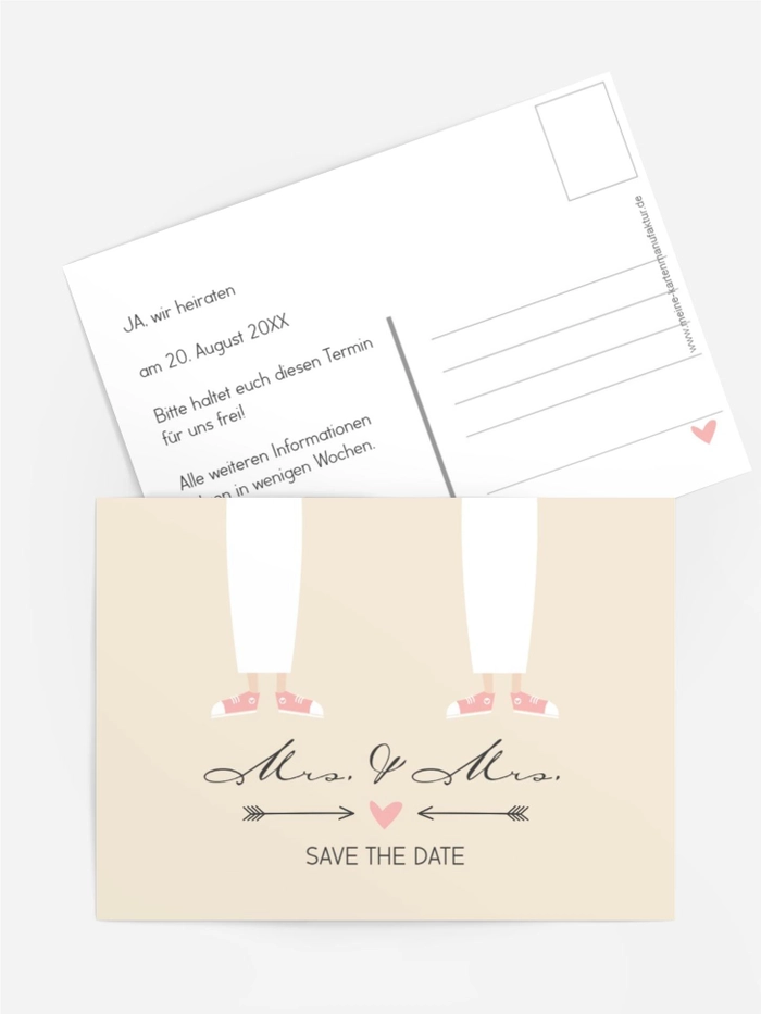 Save the Date Karte zur Hochzeit Pärchen - Frauen