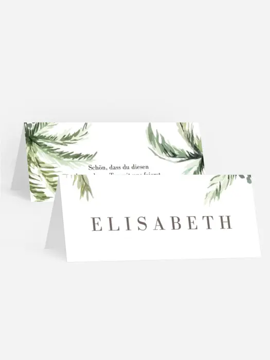 Tischkarte Oase der Liebe