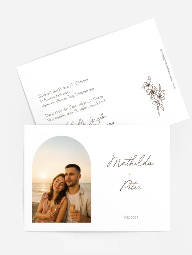 Save the Date Karte Hochzeitsbogen