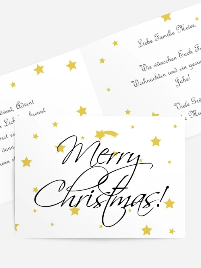 Weihnachtsgrußkarte Sterne Weihnachtsgrußkarte Sterne