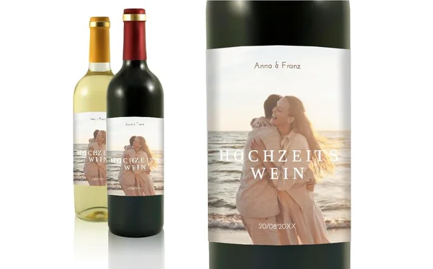 Hochzeit Flaschenetiketten Liebe ist...