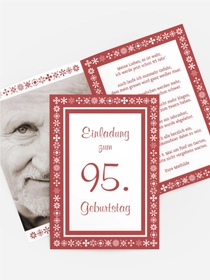 Geburtstagseinladung florale Elemente 95 Foto