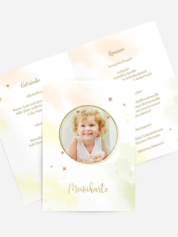 Menükarte Geburtstag Zauberstaub