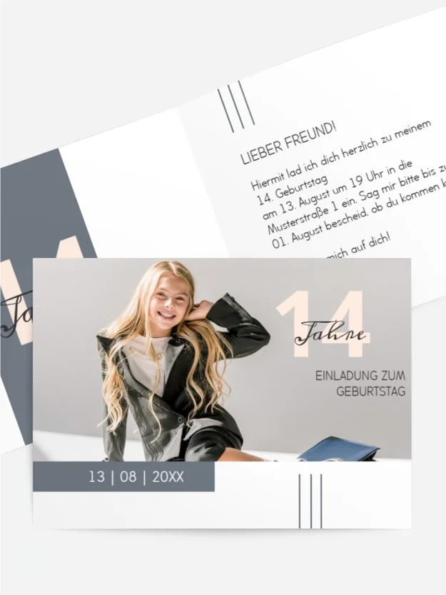 Geburtstagseinladung modern Cover