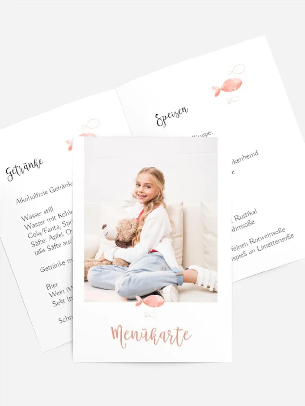 Menükarte Konfirmation Hope Menükarte Konfirmation Hope