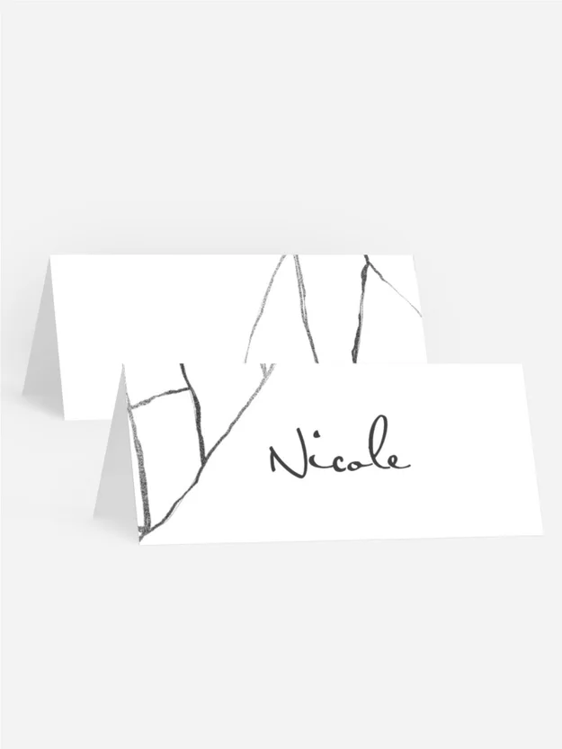 Tischkarte Geburtstag Gefüllte Zahl