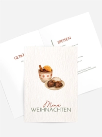 Menükarte Weihnachten Tee für Hunde