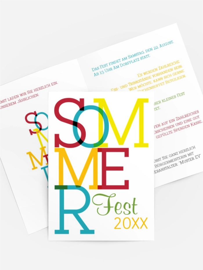 Sommerfest Einladung Sommer