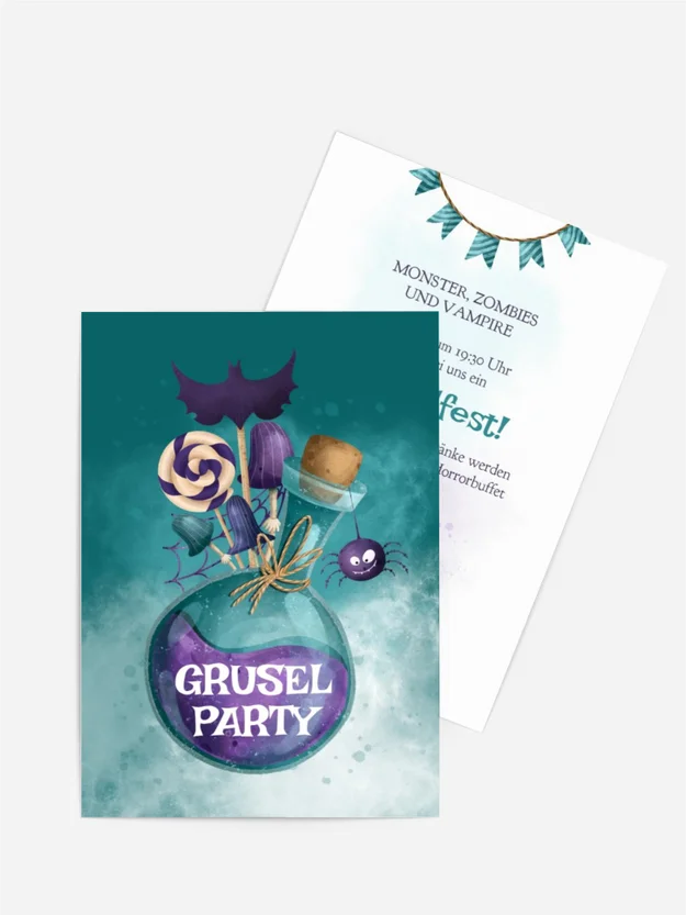 Halloween Einladung Magisches Elixier