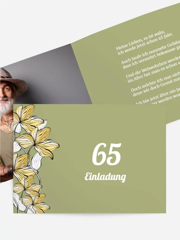 Geburtstagseinladung Clematis